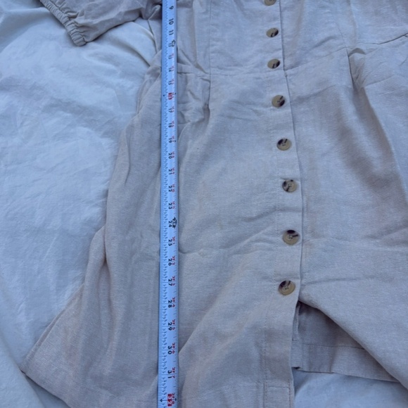 Old Navy Puff-Sleeve Linen-Blend Mini Dress, size L - Picture 6 of 9